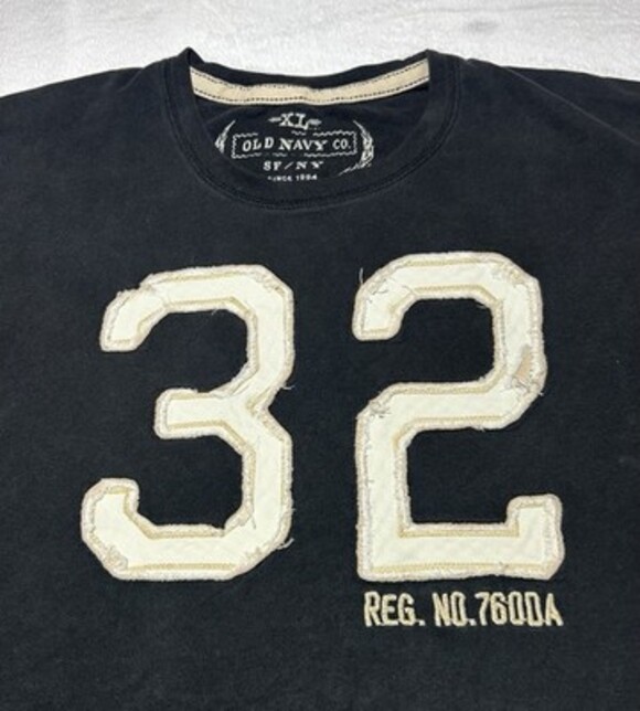 Old Navy Premium Athletic Division ‘94 Black Stitched Short Sleeve T Shirt, XL - Picture 2 of 5